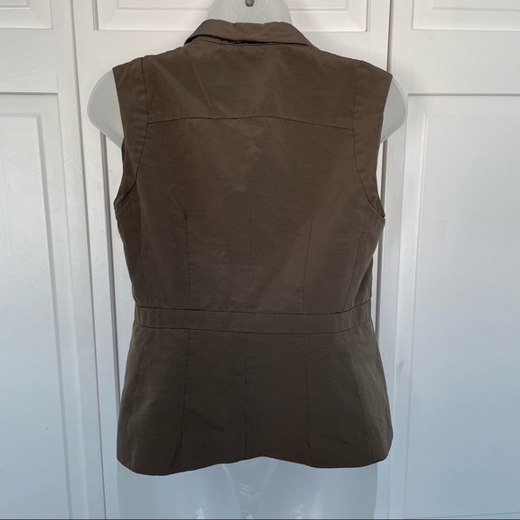 Banana Republic Brown Blazer Vest Suit 6 Office Career - Picture 6 of 10